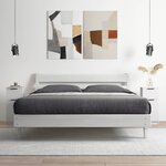 vidaXL Buffets 2 Pièces blanc 30x30x70 cm bois d'ingénierie