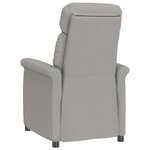 vidaXL Fauteuil Relax Light Grey Gris clair 70.5 x 96.5 x 95 cm tissu