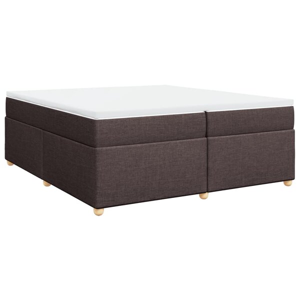 vidaXL Sommier à lattes de lit avec matelas Marron foncé 200x200 cm