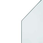 vidaXL Plaque en verre de cheminée Transparent 80 x 60 cm Verre