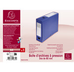 Boite De Classement À Pression Dos 80mm Polypropylène 7/10e Opaque - A4 - Bleu - X 10 - Exacompta