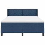 vidaXL Lit boxspring avec matelas avec matelas Bleu 140 x 200 cm