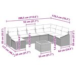 vidaXL Ensemble de canapé de jardin 9 Pièces Beige  blanc