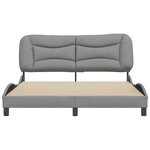 vidaXL Cadre de lit sans matelas Hvar gris clair 160x200 cm tissu