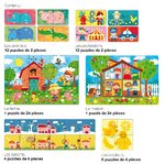 Présentoir de 6 puzzles modèles assortis 29x19x9,5 cm APLI