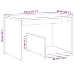 vidaXL Table d'appoint chêne artisanal 59x36x38 cm bois d'ingénierie