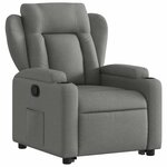vidaXL Fauteuil inclinable Gris foncé Tissu