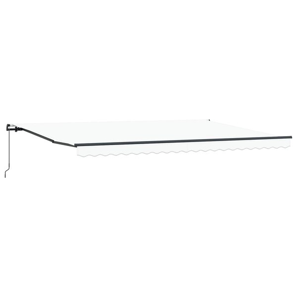 vidaXL Auvent Rétractable Blanc 500 × 350 cm Polyester et Acier
