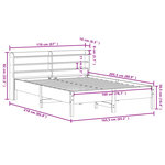 vidaXL Cadre de lit sans matelas blanc 160x200 cm bois de pin massif