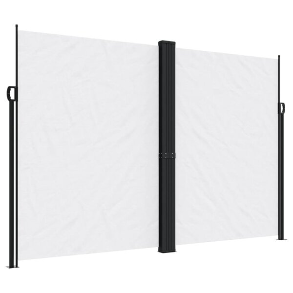 vidaXL Auvent latéral rétractable blanc 220x1200 cm
