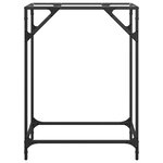 vidaXL Table console avec dessus en verre transparent 60x35x81cm acier