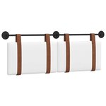 vidaXL Tête de lit suspendue Uni Blanc 150 x 55 x 5 cm PU antique