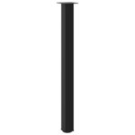 vidaXL Pieds de table de bar 4 pièces Noir 110-112 cm Acier