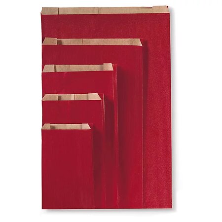 Pochette cadeau kraft rouge 31 x 47 x 8 cm (lot de 250)