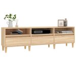 vidaXL Meuble TV chêne sonoma 150x30x44 5 cm bois d'ingénierie