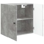 vidaXL Armoire Murale 59 x 31 x 60 cm Bois d'ingénierie Gris béton