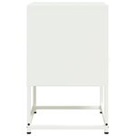 vidaXL Table de chevet blanc 36x39x60 5 cm acier
