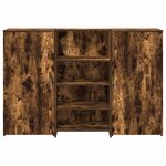 vidaXL Bureau de réception chêne fumé 155x50x103 5cm bois d'ingénierie