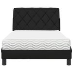 vidaXL Lit avec matelas noir 100x200 cm tissu