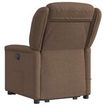 vidaXL Fauteuil inclinable de massage électrique Marron Tissu