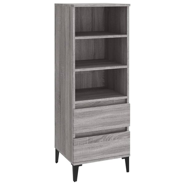 vidaXL Buffet haut Sonoma gris 40x36x110 cm Bois d'ingénierie