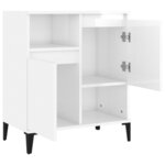 vidaXL Buffet Blanc brillant 60x35x70 cm Bois d'ingénierie