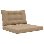 vidaXL Coussin de canapé d'extérieur 2 Pièces Taupe Polyester
