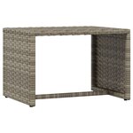 vidaXL Transats 2 Pièces avec table gris résine tressée