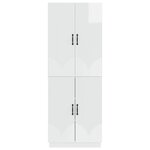 vidaXL Ensemble de Meubles 2 Pièces Blanc brillant Bois d'ingénierie