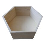 4 étagères hexagonales en bois 36 x 31 x 10 cm