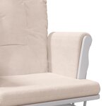 vidaXL Chaise berçante avec repose-pied Rose clair Tissu