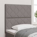 vidaXL Tête de lit avec des lumières à LED Réglable Taupe 100 cm tissu