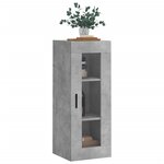 vidaXL Armoire murale gris béton 34 5x34x90 cm