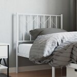 vidaXL Tête de lit de remplacement métal blanc 80 cm