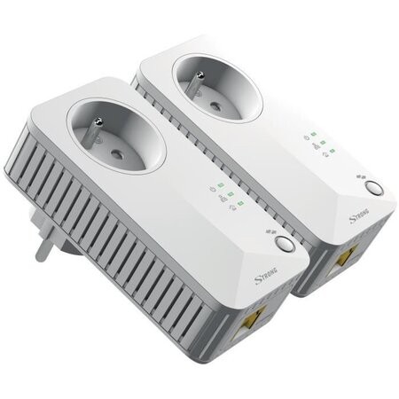 STRONG Kit de 2 Adaptateurs CPL Filaire - 500 Mbit/s - Prise gigogne - 1  Port Ethernet - La Poste