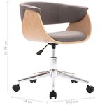 vidaXL Chaises pivotantes à manger lot de 2 taupe tissu