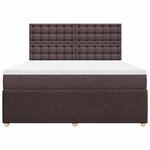 vidaXL Sommier à lattes de lit avec matelas Marron foncé 180x200 cm