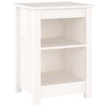 vidaXL Tables de chevet 2 Pièces Blanc 40x35x55 cm Bois de pin solide