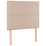 vidaXL Sommier à lattes de lit avec matelas LED Cappuccino 120x200 cm