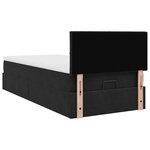 vidaXL Cadre de lit ottoman avec matelas noir 90x190 cm velours