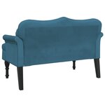 vidaXL Banc avec coussins bleu 120 5x65x75 cm velours