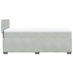 vidaXL Sommier à lattes de lit et matelas Gris clair 90x190 cm Velours