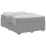 vidaXL Cadre de lit avec matelas Gris clair 160 x 200 cm tissu
