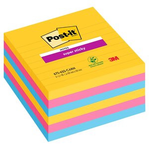 Bloc note super sticky notes 101 x 101 mm ligné POST-IT