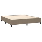 vidaXL Sommier à lattes de lit avec matelas Taupe 160x200 cm Tissu