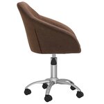Vidaxl chaises pivotantes à manger lot de 2 marron tissu