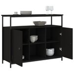vidaXL Buffet noir 100x35x80 cm bois d'ingénierie