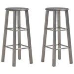 vidaXL Tabourets de bar lot de 2 anthracite MDF
