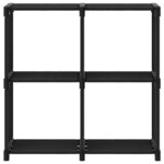 vidaXL Étagère d'affichage 4 cubes Noir 69x30x72 5 cm Tissu