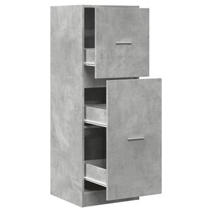 vidaXL Armoire d'apothicaire gris béton 40x41x118 cm bois d'ingénierie